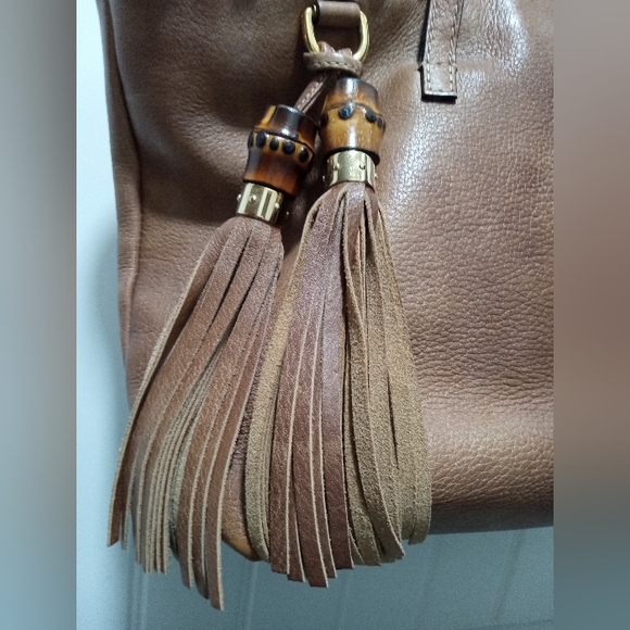 Gucci Leather Purse Bamboo Tassels - 100% Authentic - Picture 6 of 9